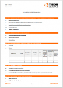 muestra de ficha de datos de seguridad descargable (UE) 2020/878