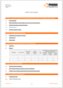 Download: Safety data sheet sample (EU) 2020/878